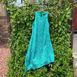 Banana Republic Green Floral Asymmetric Dress